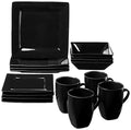 45 pc Black Dinnerware Set K978