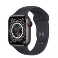 Apple Watch Series 7 45mm GPS + Cellular Space Black Titanium Case Black Sport Band Z489997