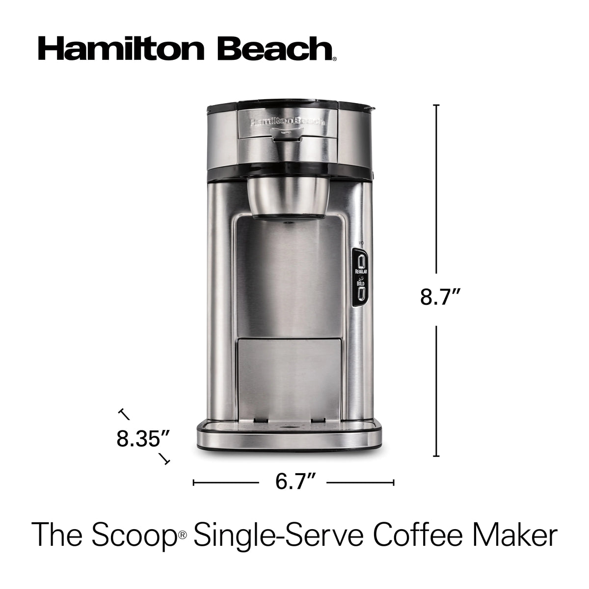 Single-Serve Coffee Maker, 14 oz., Stainless Steel R917800