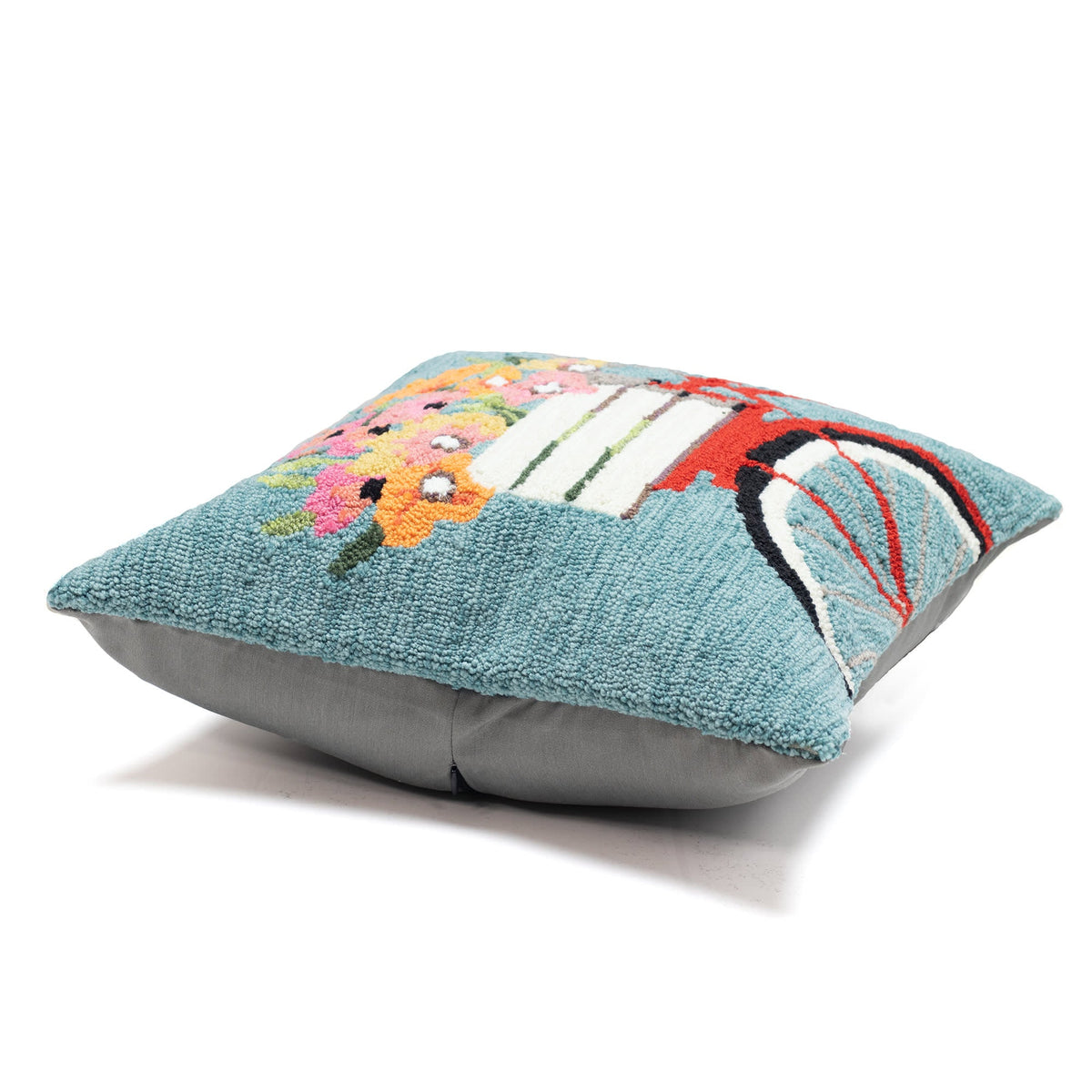 Frontporch Bike Ride Indoor Outdoor Throw Pillow