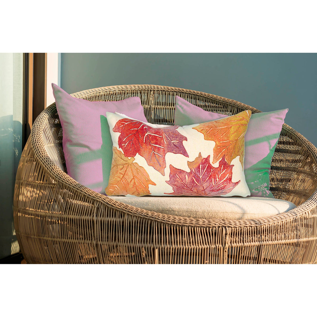 Leaf Toss Indoor Outdoor Throw Pillow