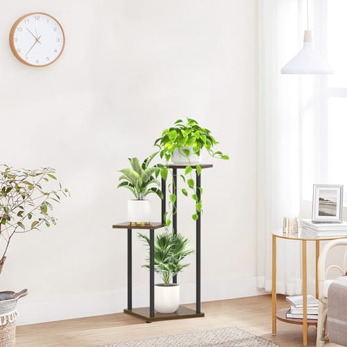 White 6 Tier Metal Wood Plant Stand W278620