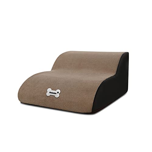 Black 2 Tiers Pet Stairs with Washable Zippered Cover M219209