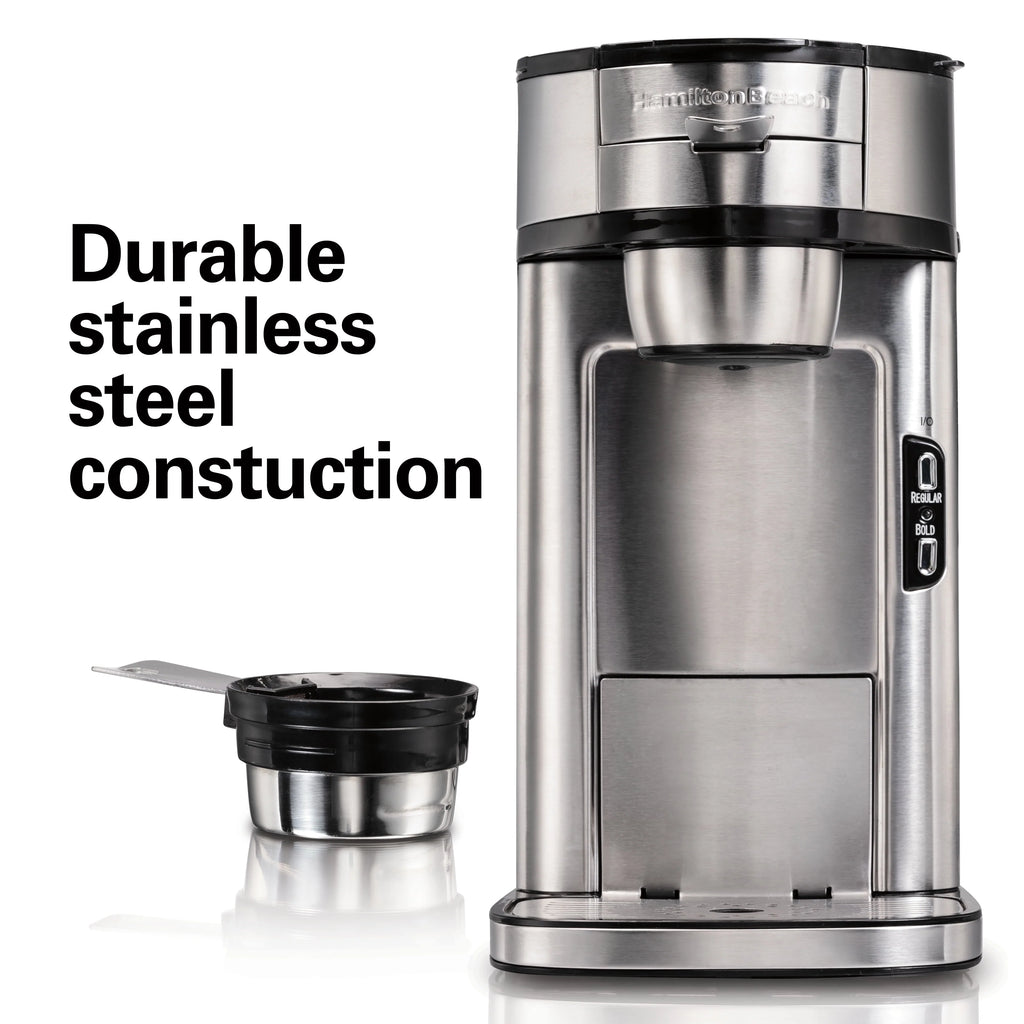 Single-Serve Coffee Maker, 14 oz., Stainless Steel R917800