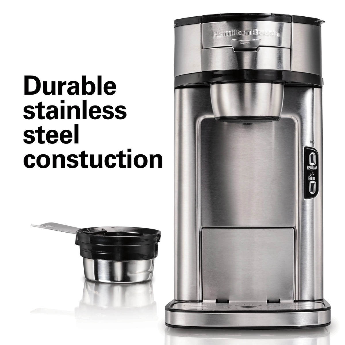 Single-Serve Coffee Maker, 14 oz., Stainless Steel R917800