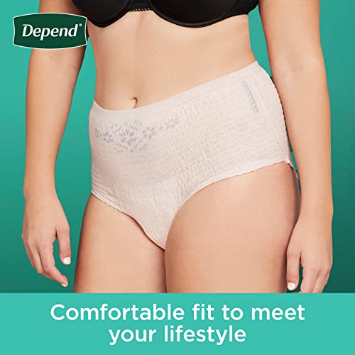 Disposable Maximum Blush Adult Incontinence Underwear for Women, Small, 80 Count C1743