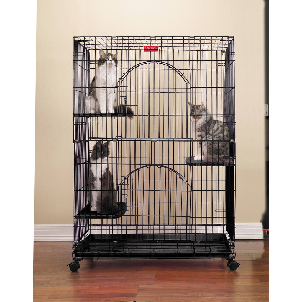 Black Foldable Cat Cage W42777