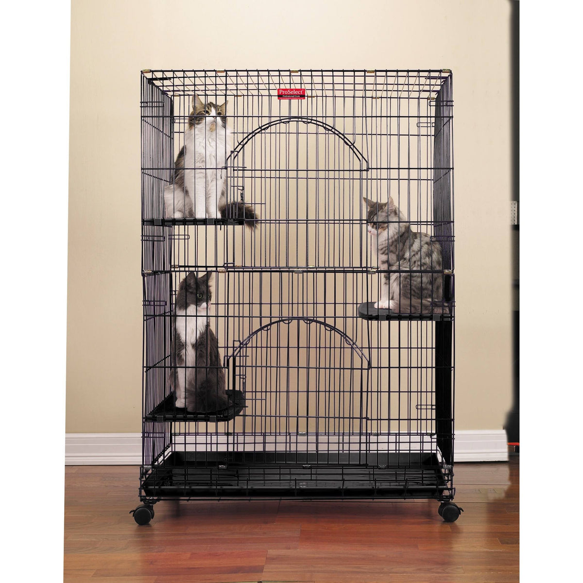 Black Foldable Cat Cage W42777