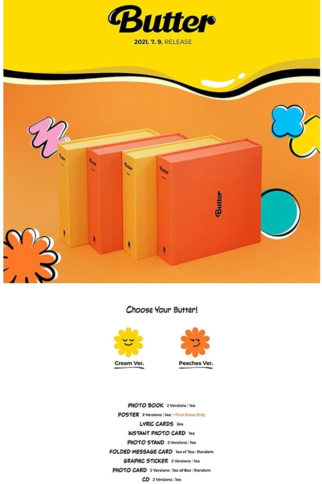 Butter Album with Extra Photocards Set (Cream+Peaches ver.) W58157