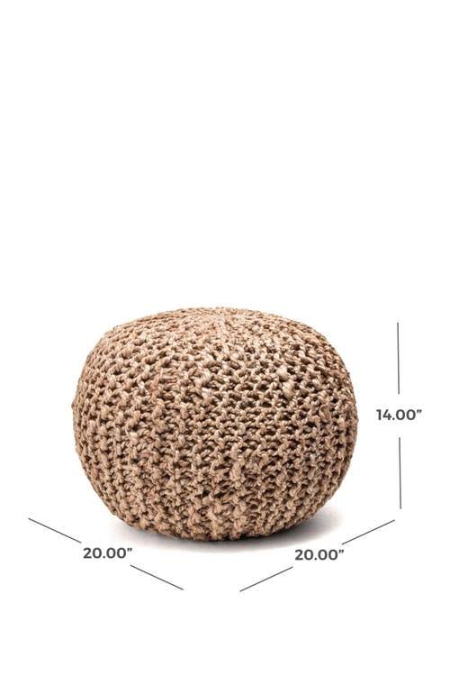 Jute Filled Ottoman Pouf Z2188