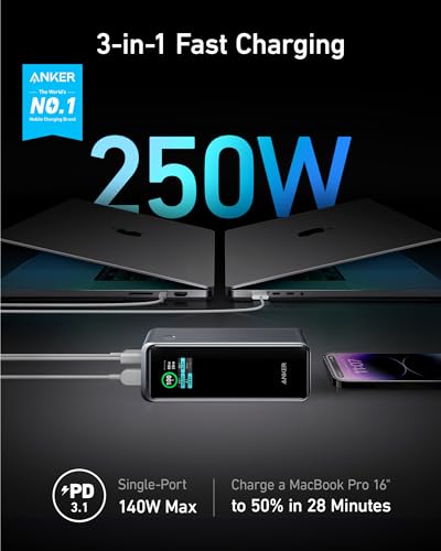 27,650mAh 250W Power Bank with 100W Charging Base, 3-Port Portable Charger D2034