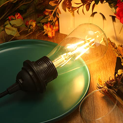 6 Pack Black 12 FT Hanging Light Kit with On/Off Switch T957