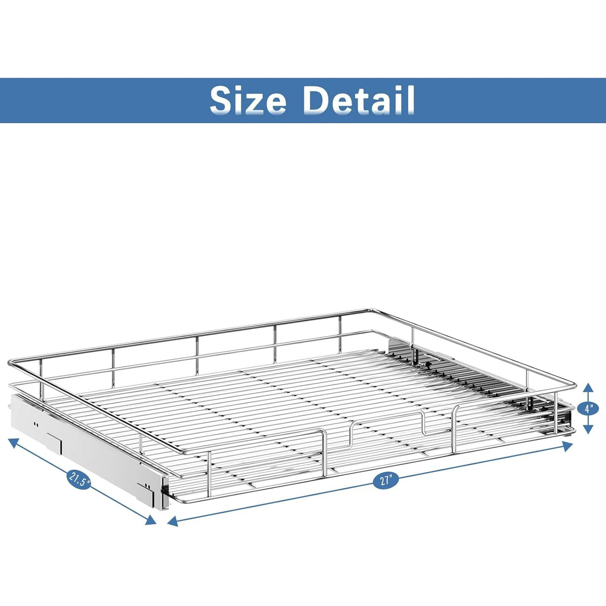 27W x 21½D Heavy Duty Pull Out Cabinet Shelves I39842