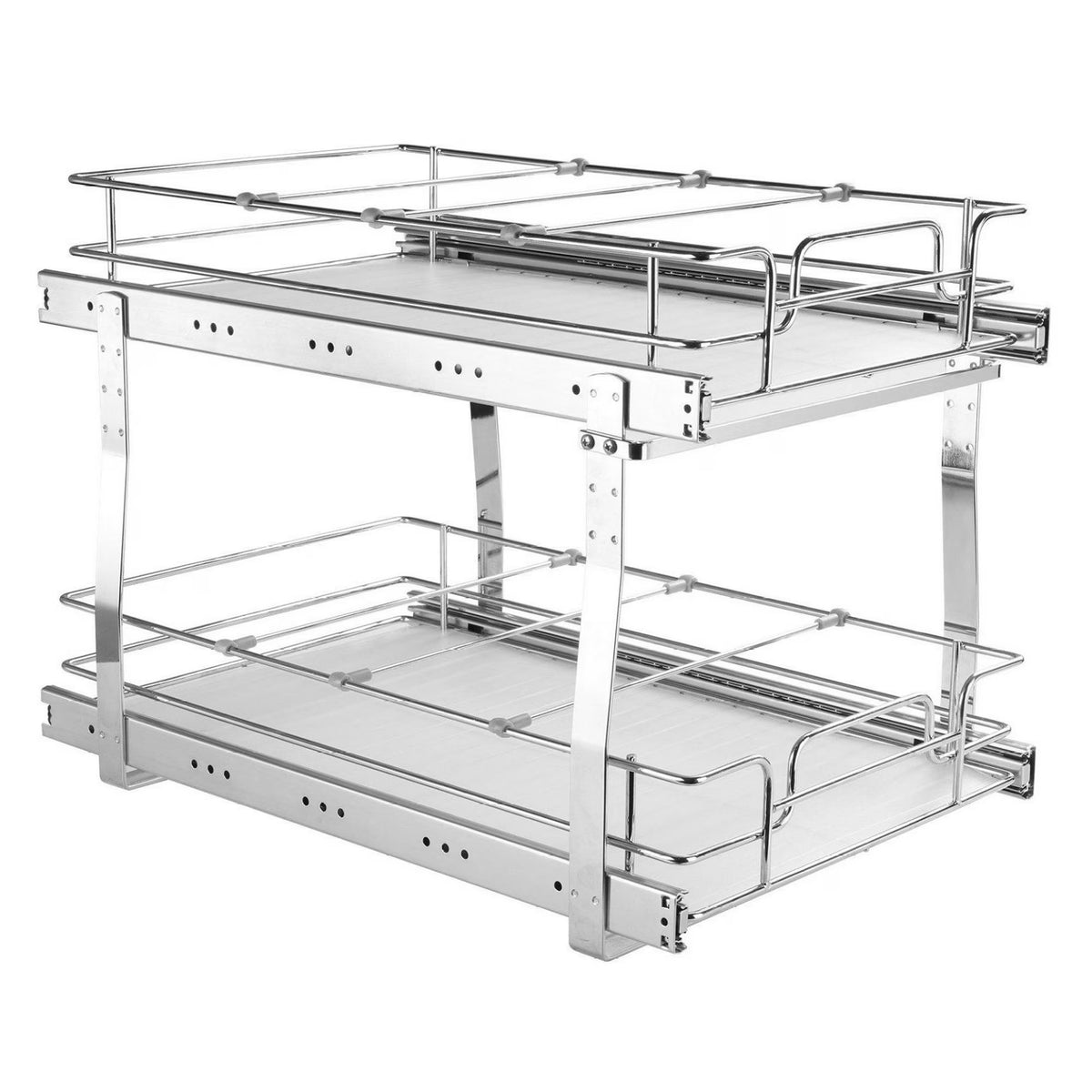 Heavy Duty Chrome Slide Out Cabinet Organizer 14W x 21D P26520