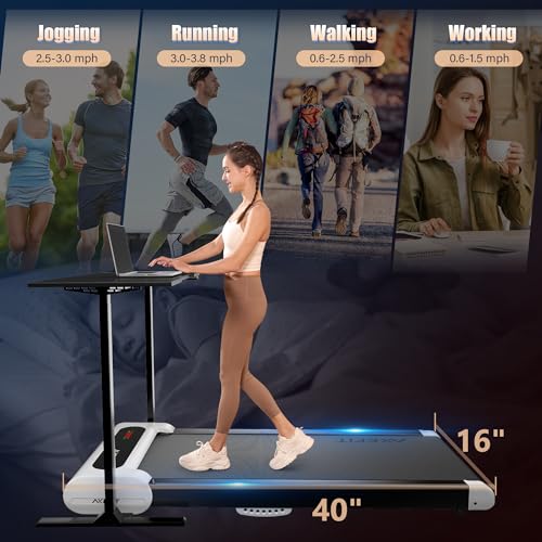 Quiet 2 in 1 Walking Treadmill with Remote Control and LED Display J3262