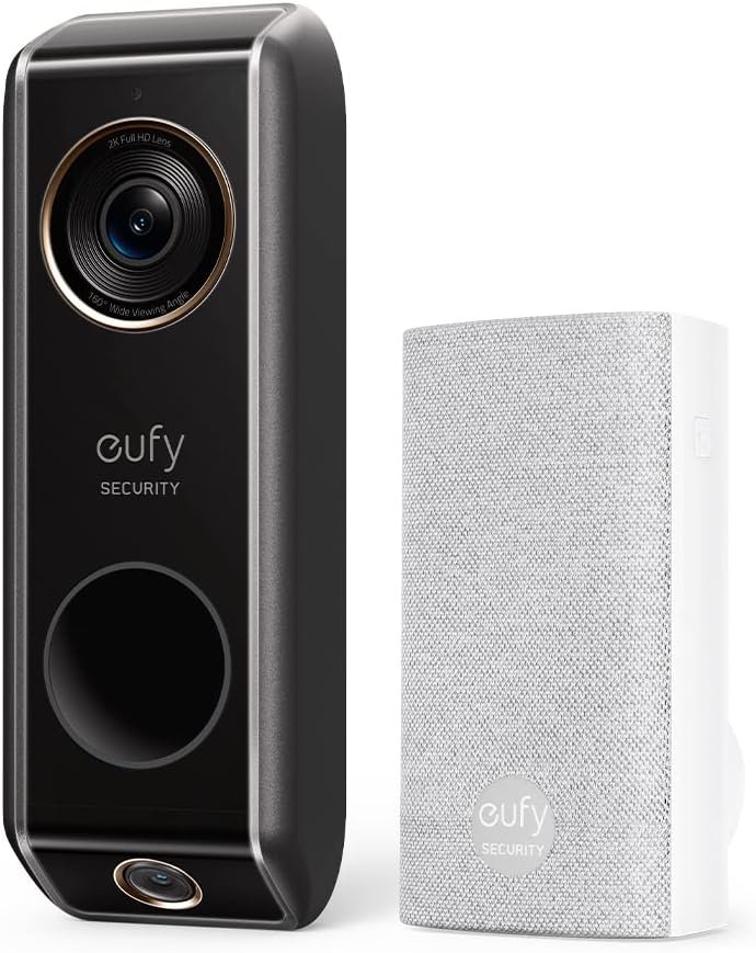 Video Doorbell with Chime, Dual Cam, 2K with HDR, Motion Only Alert Y4905
