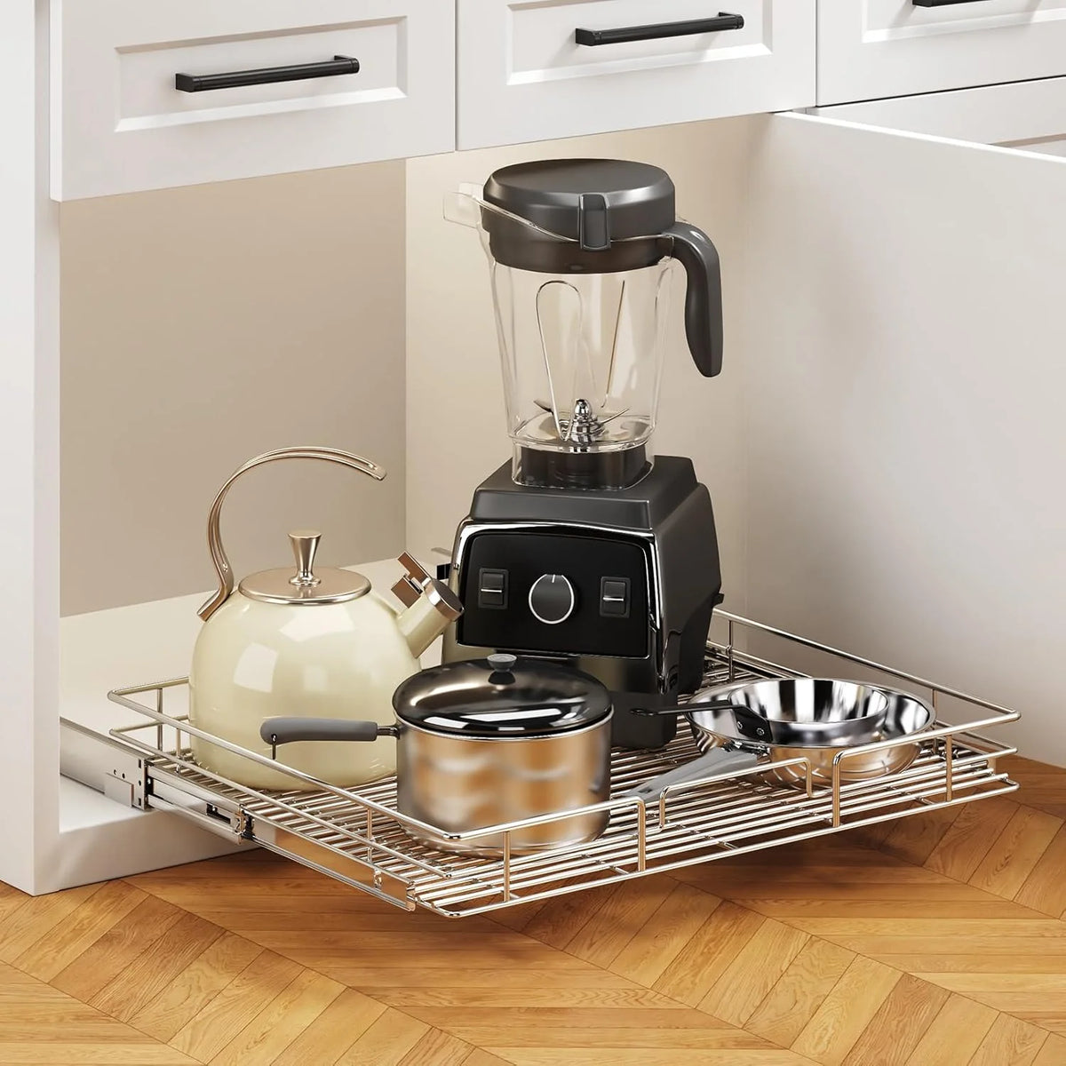 27W x 21½D Heavy Duty Pull Out Cabinet Shelves I39842