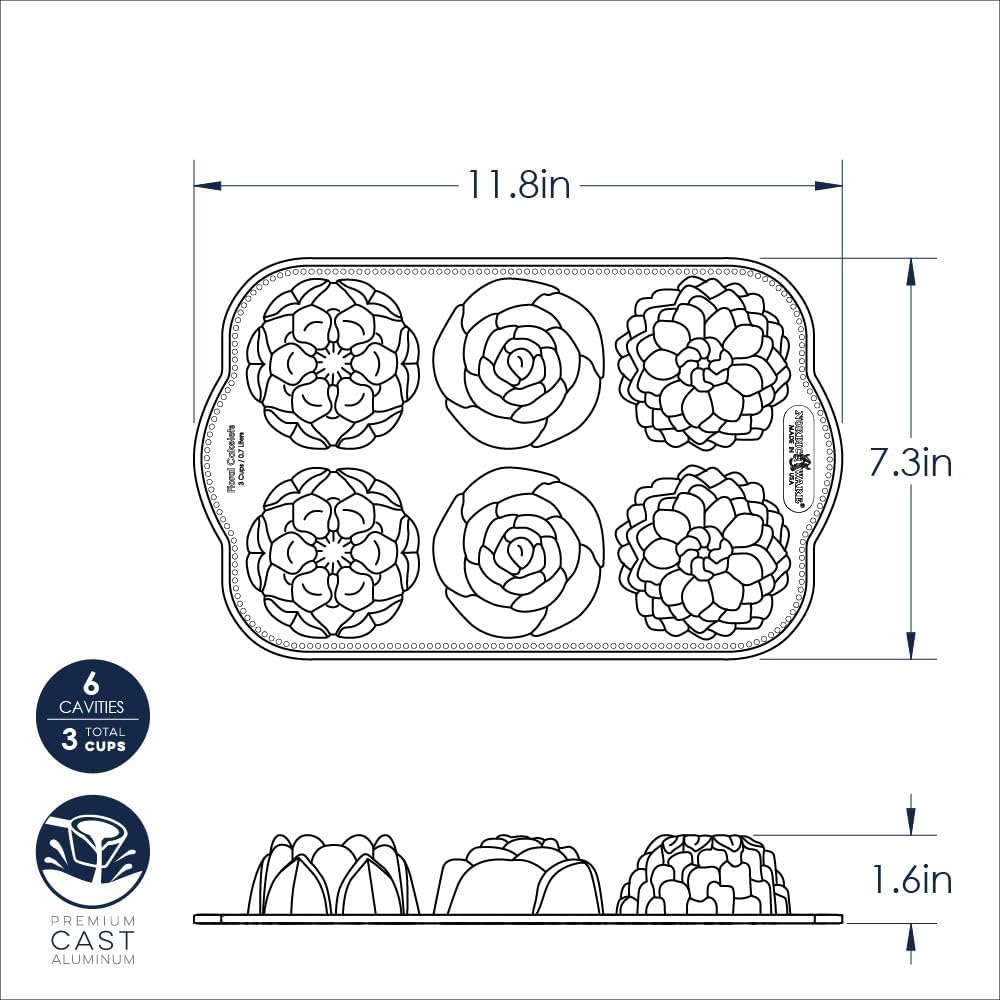 Floral Cakelet Pan N79622