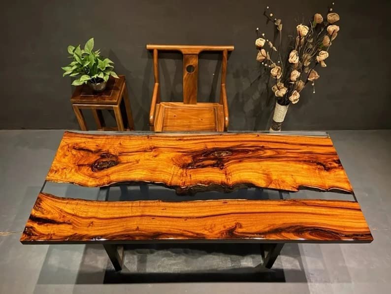 LARGE EPOXY TABLE, Resin Dining Table Top, Wood Epoxy Coffee Table Top (48 x 24inches) U7594
