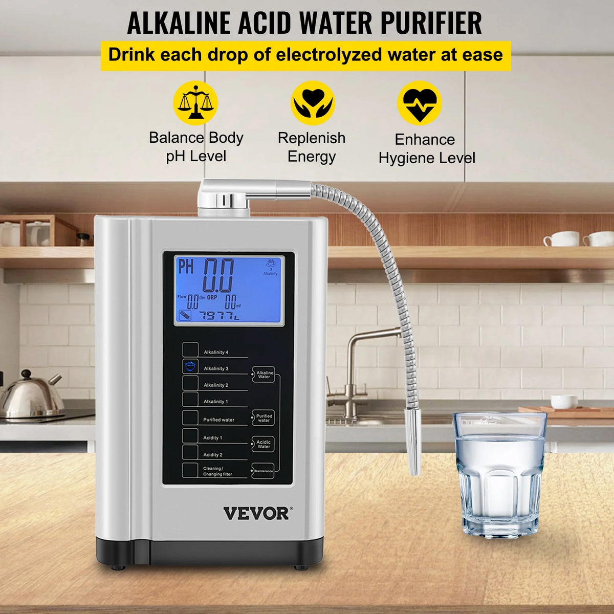 Alkaline Water Purifier with LCD Panel E7489