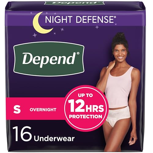 Blush Disposable Overnight Incontinence Underwear for Women, Small, 26 Count U77989