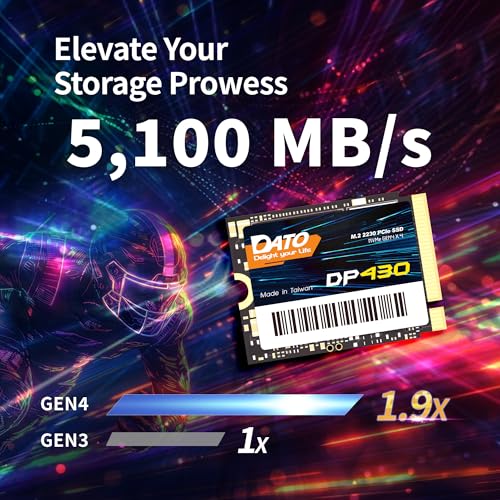 1TB M.2 2230 PCIe Gen4x4 NVMe Internal Solid State Drive E9386