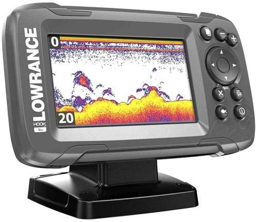 Hook² 4X Fish Finder with Two Transducers, Battery, Charger and Carry Case D6732