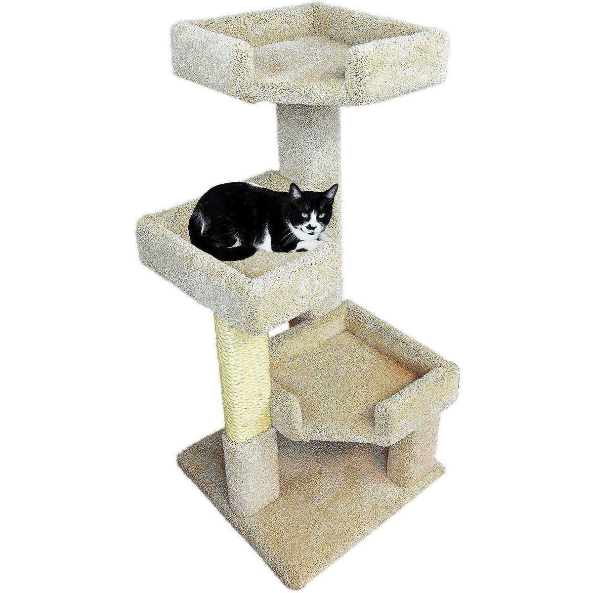 Solid Wood Triple Kitty Pad Cat Condos C995678