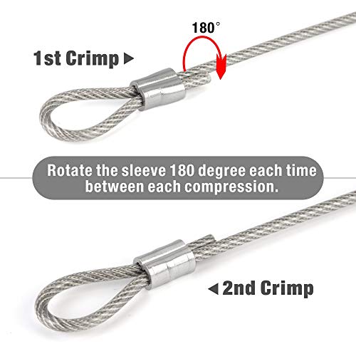 Swaging Tool with Built-in Cable Cutter for 3/64-inch to 1/8-inch Sleeves N73869
