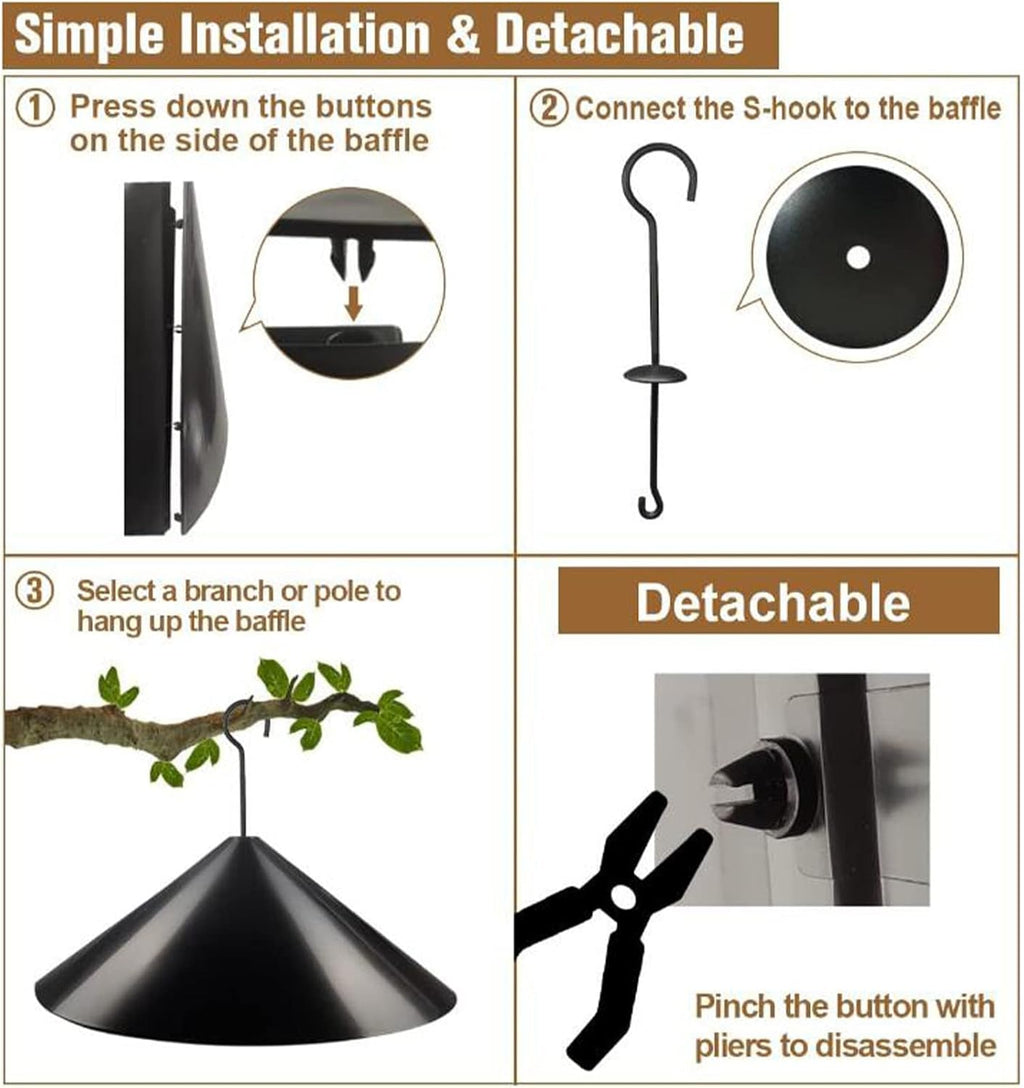 19 Inch Squirrel Proof Baffle for Bird Feeder Pole A56692