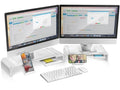 Black Dual Monitor Stand Riser with Drawer U74433