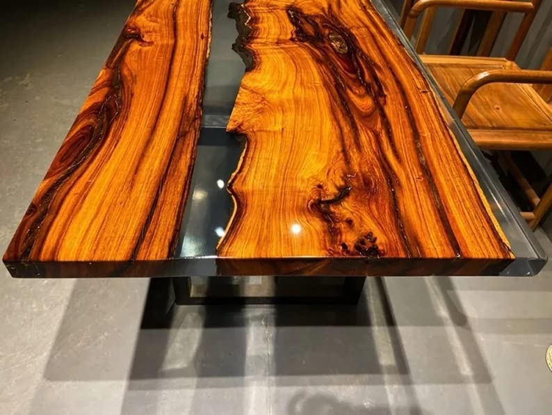 LARGE EPOXY TABLE, Resin Dining Table Top, Wood Epoxy Coffee Table Top (48 x 24inches) U7594