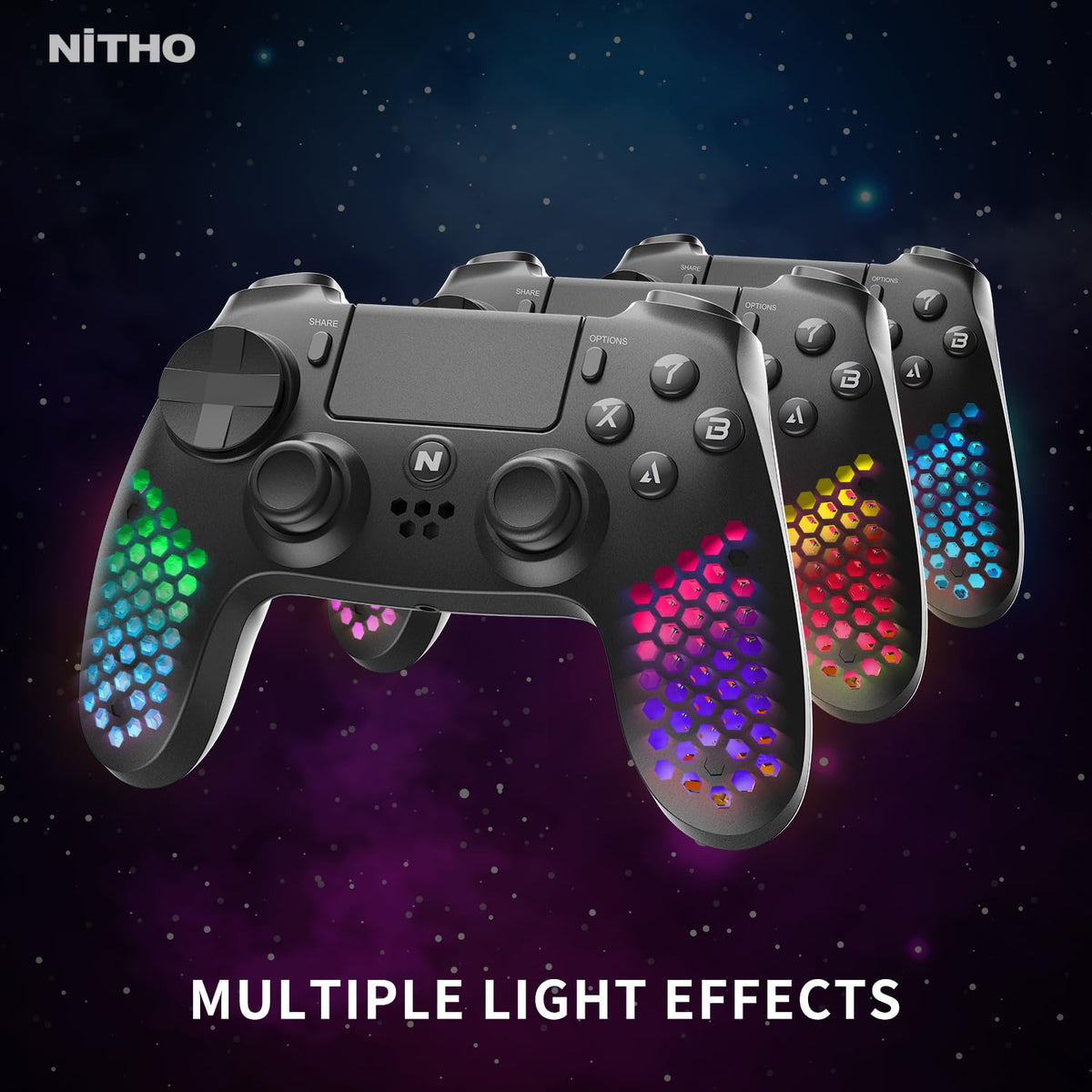 RGB Wireless Controller for PS4/PS5/PC/Android/iOS T615139