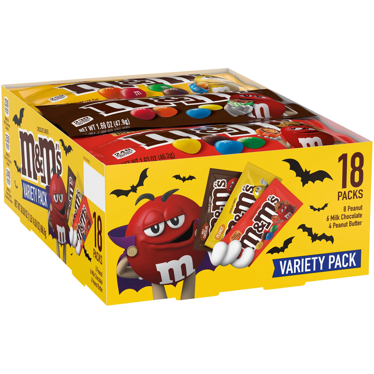 18ct 30.58oz Halloween Chocolate Candy Bars D227