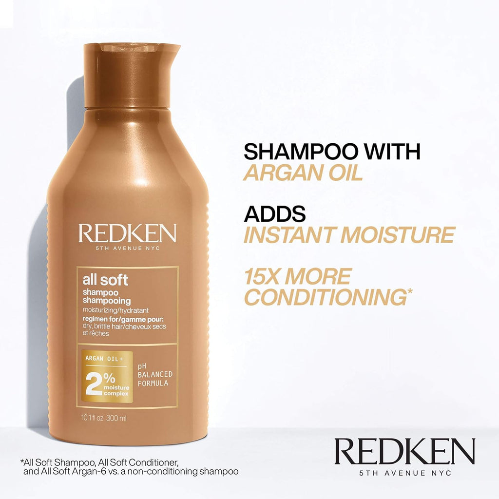 All Soft Shampoo, Conditioner and Heavy Cream Treatment with Argan Oil V6566
