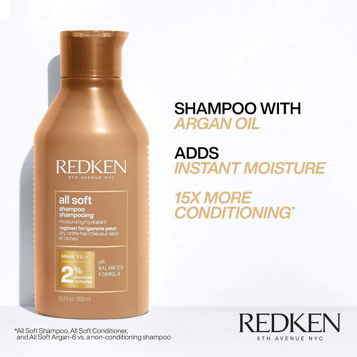All Soft Shampoo, Conditioner and Heavy Cream Treatment with Argan Oil V6566