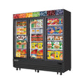 Reach-In Glass Door Merchandiser Freezer, three-section, 69.0 cu. ft. capacity H301
