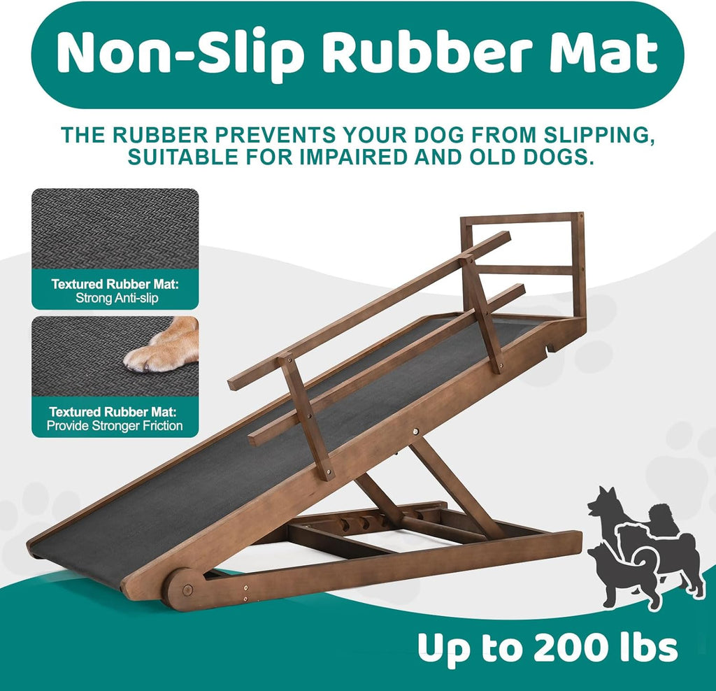 5 Level Adjustable Folding Wooden Pet Ramp L332