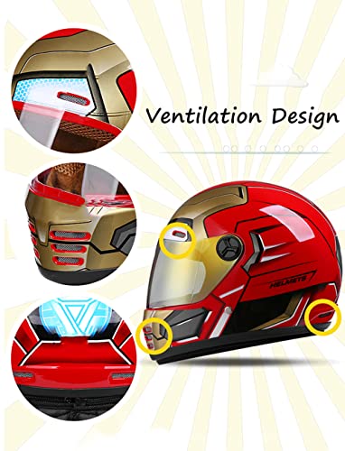 DOT Approved Youth Kids Full Face Motorcycle Helmet with Visor P578019