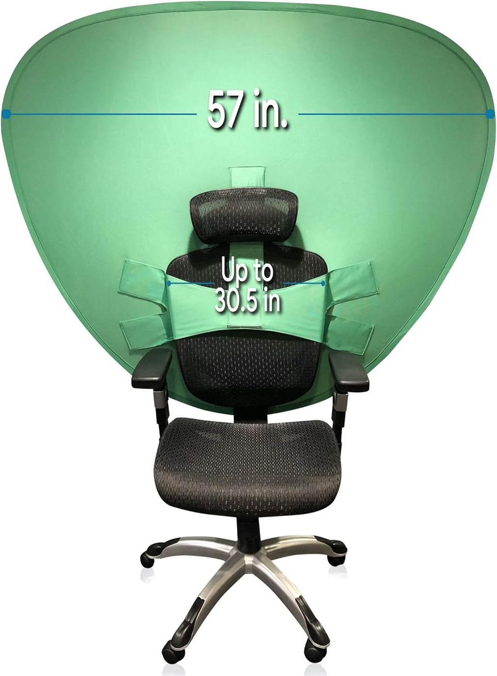 Dual-Sided Webcam Background Privacy Green Screen Chair T9228