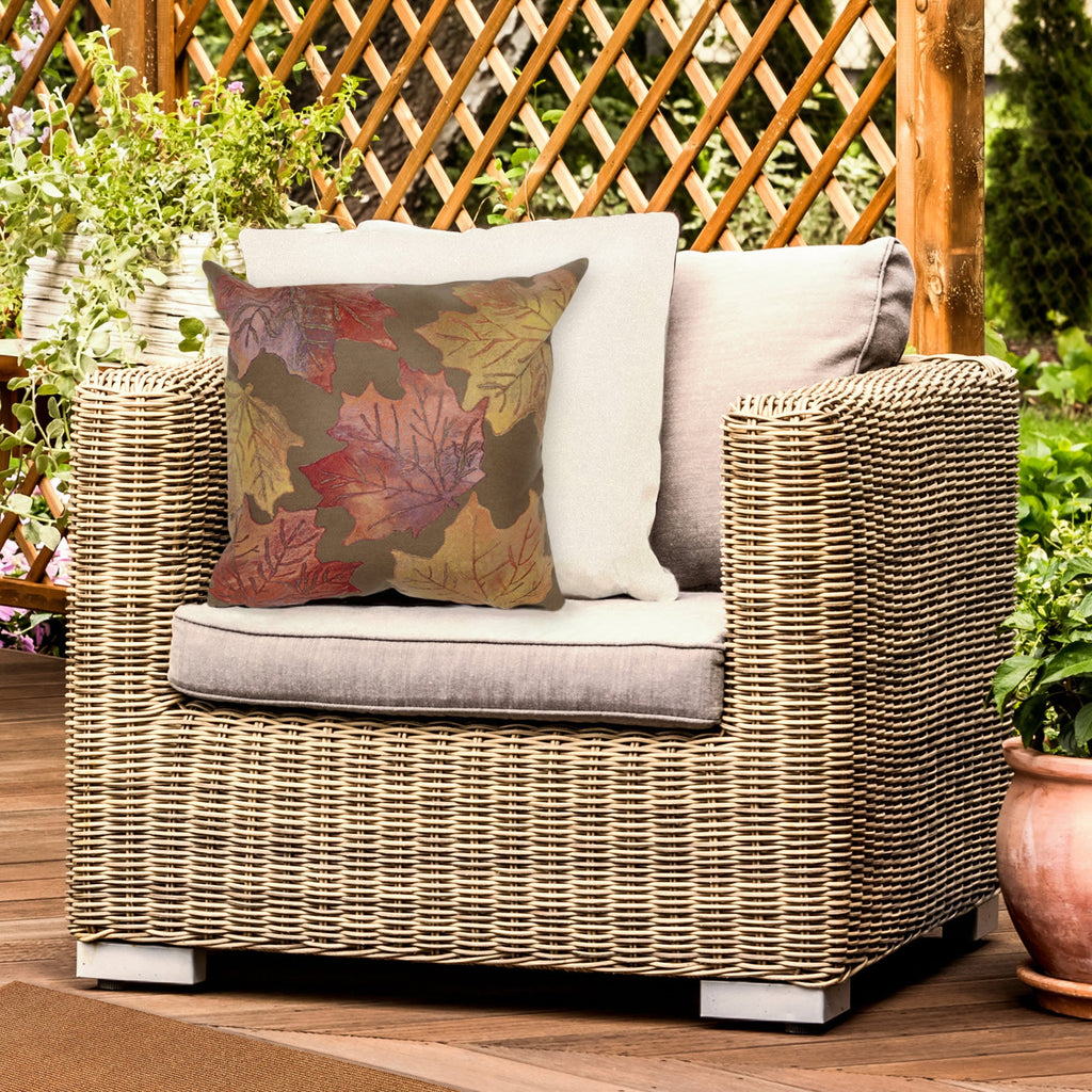 Leaf Toss Indoor Outdoor Throw Pillow