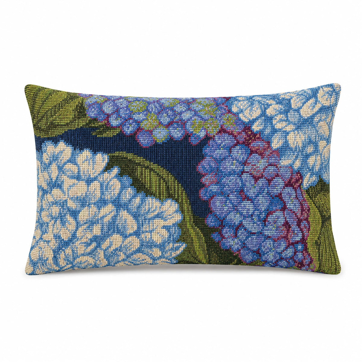Marina Hydrangea Blooms Indoor Outdoor Throw Pillow