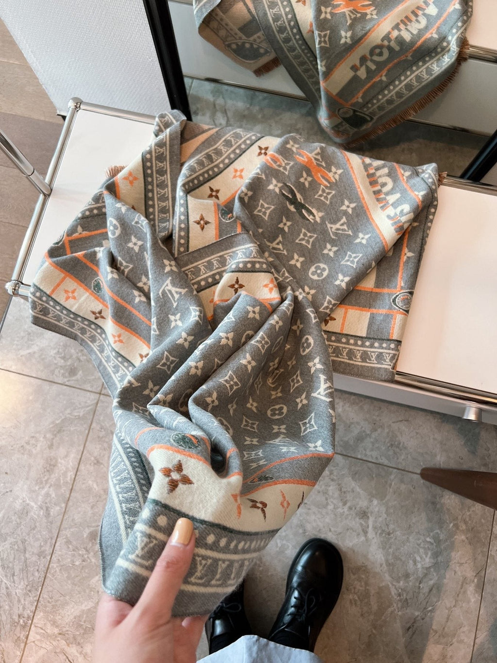 Louis Vuitton Monogram Fringe Scarf